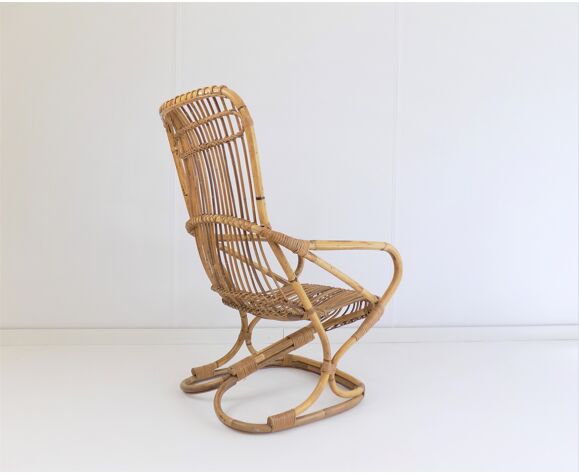 Bamboo & rattan armchair