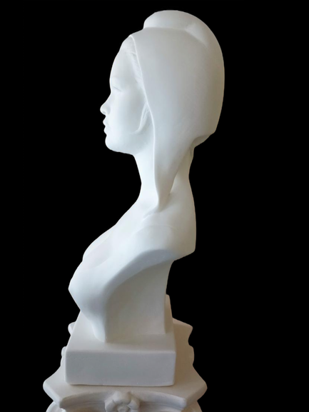 Bust Marianne H:64cm B. Bardot in plaster