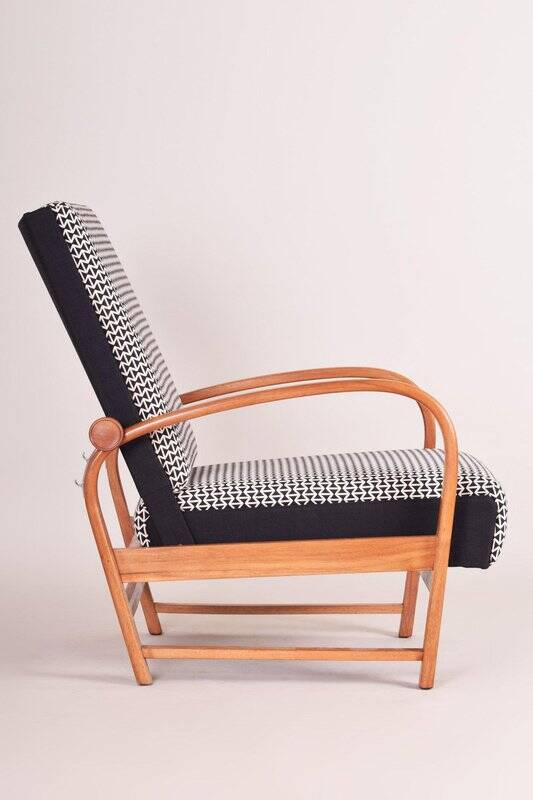 Art Deco Walnut Lounge Chairs attributed to Thonet, Germany, 1930s, Set of 2