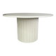round fluted coffee table in light beige Ø 80 cm