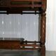 19th-century carved walnut desk with a leather top.