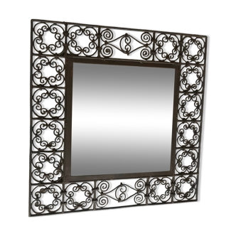 Wrought iron mirror