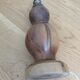 Handmade turned wooden foot lamp