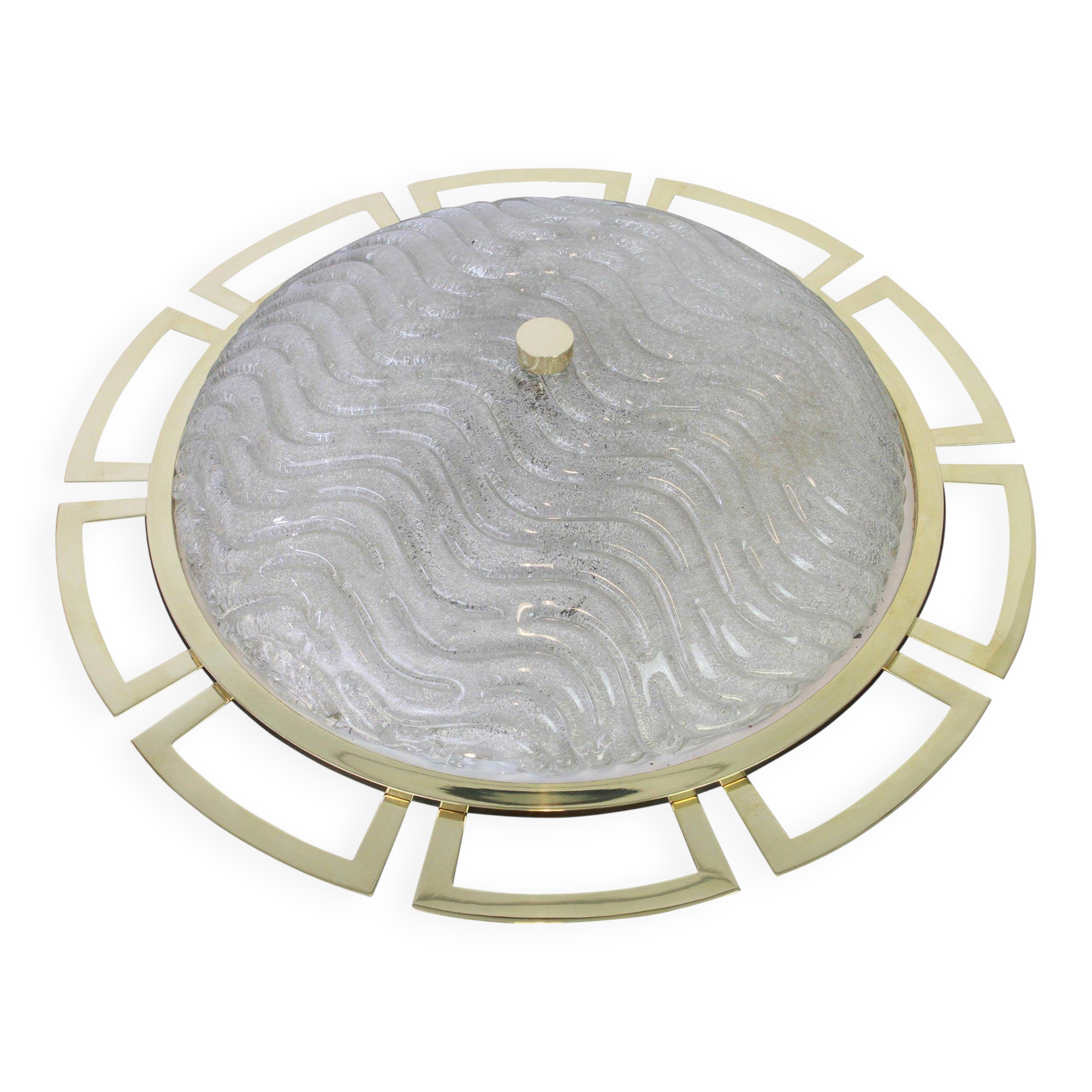 Grand Sputnik ceiling light in brass, Stilnovo style, 1970s.