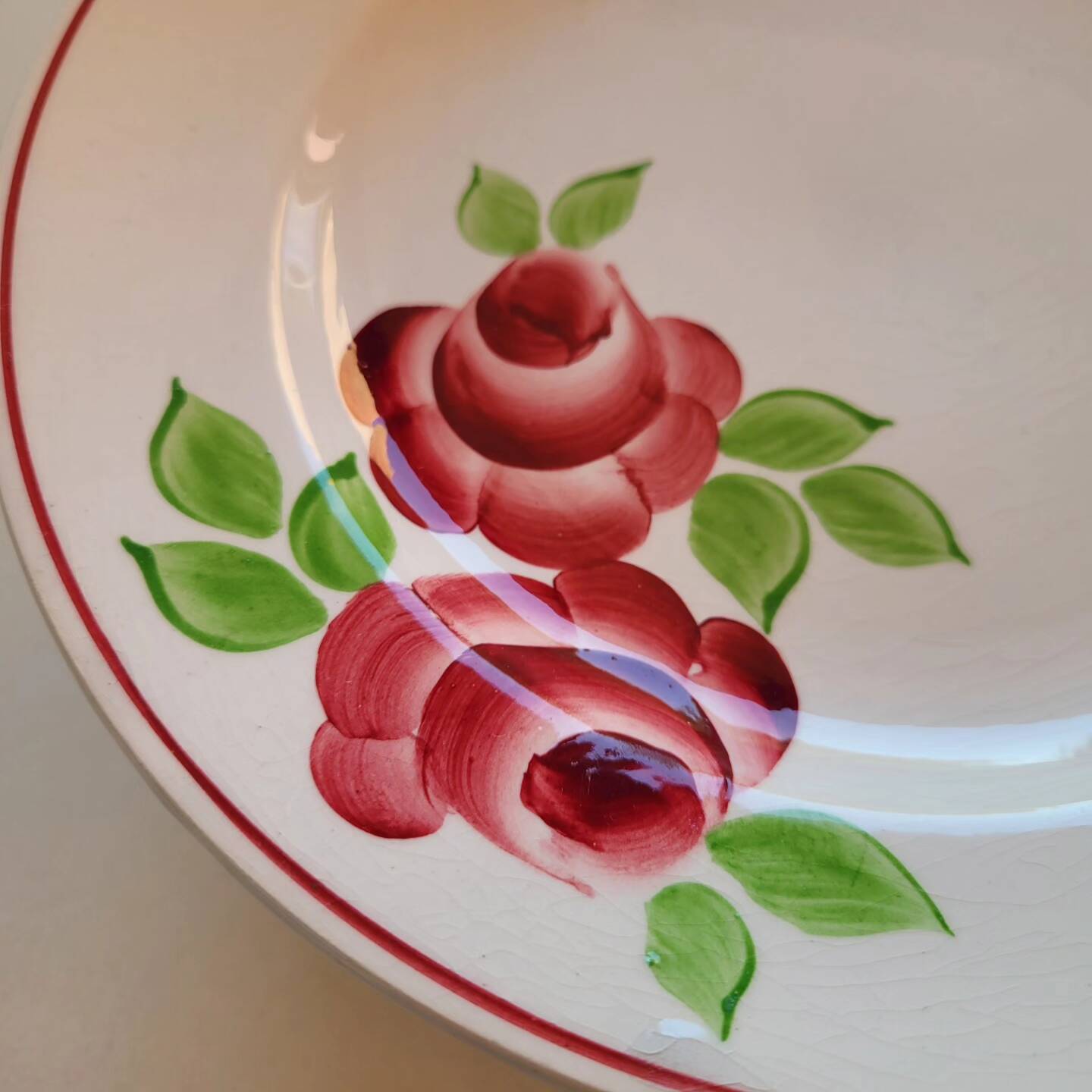 Lot of 12 old Rose Mai plates