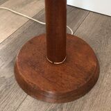 Floor lamp in exotic wood and brass