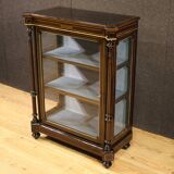 19th century English inlaid display cabinet