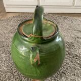 Gargoulette, chevrette, water pot. glazed terracotta.antic