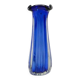 ABN Vase, mid-century modern, blue glass, design by J. Hospodka