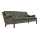 Aage Christiansen three-seater sofa in dark brown leather, 1960s
