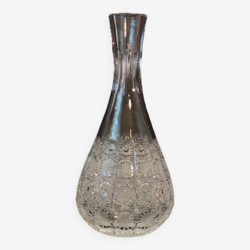 Carafe 1 liter in carved bohemian crystal chiseled