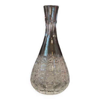Carafe 1 liter in carved bohemian crystal chiseled
