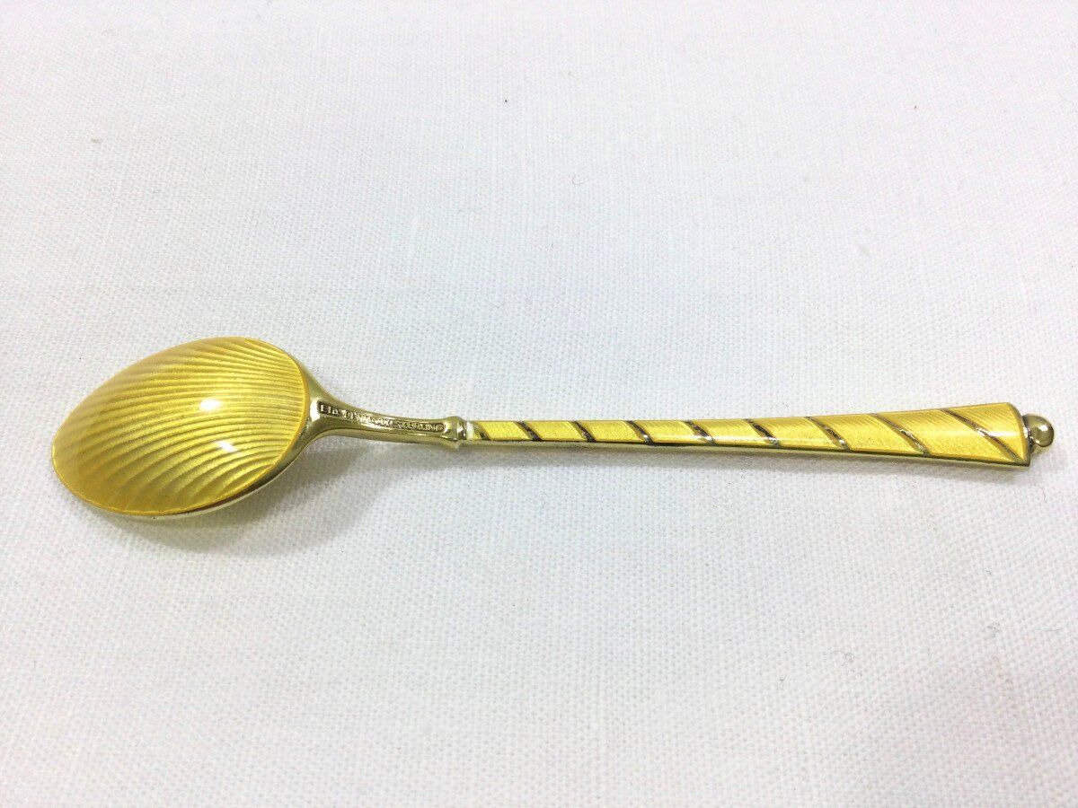 Denmark - Enamelled Moka Vermeil Spoons
