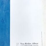 Art poster after Walasse TING, Untitled in blue and green (vertical format)
