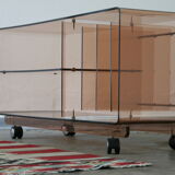 Vintage plexiglas tv/hifi unit