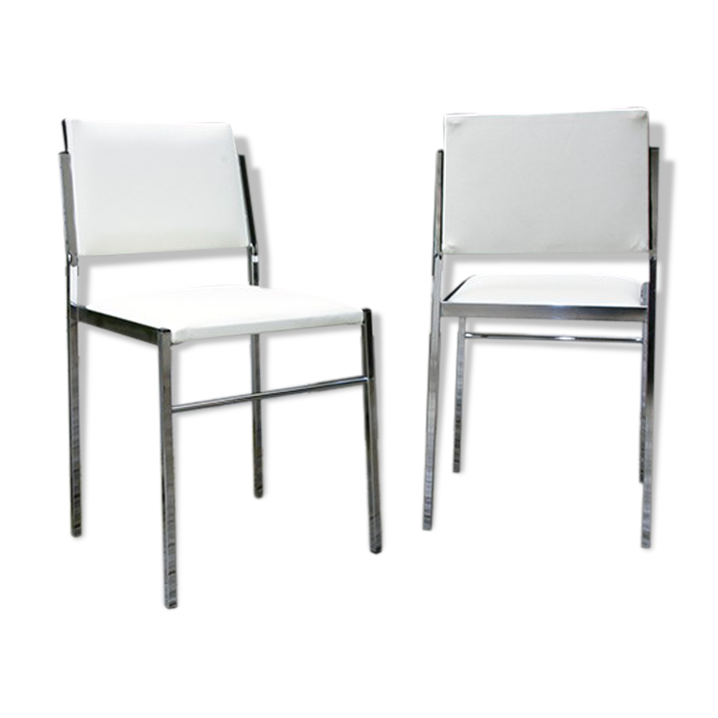 Chairs chromed metal design 70'