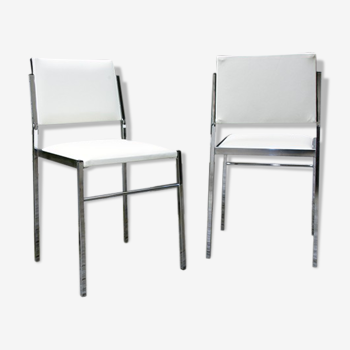 Chairs chromed metal design 70'
