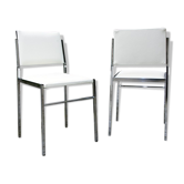 Chairs chromed metal design 70'
