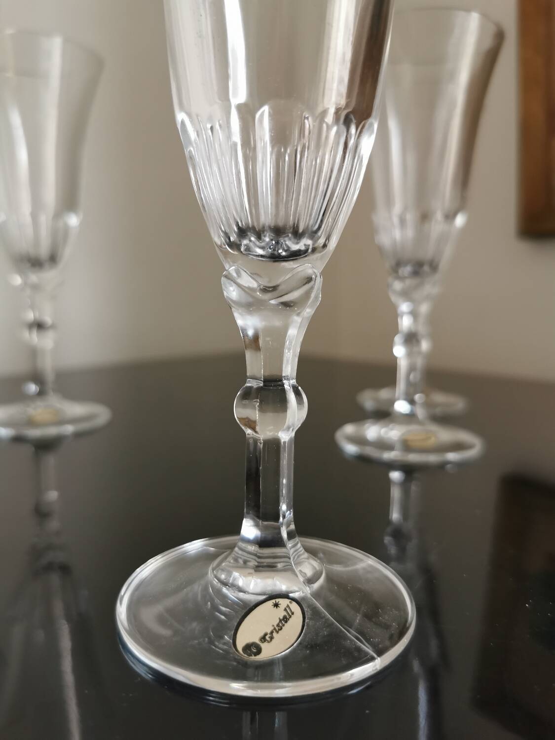 New bohemian crystal flute 6pcs available