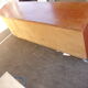 Corner base cabinet in solid Pao Rosa wood with 8 drawers and blue Alcantara lining