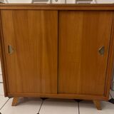 Vintage shoe cabinet with compass legs