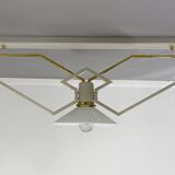 1950s Unique Ceiling Lights with Brass Details, Restored, 4 pieces available
