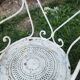 2 antique wrought iron armchairs