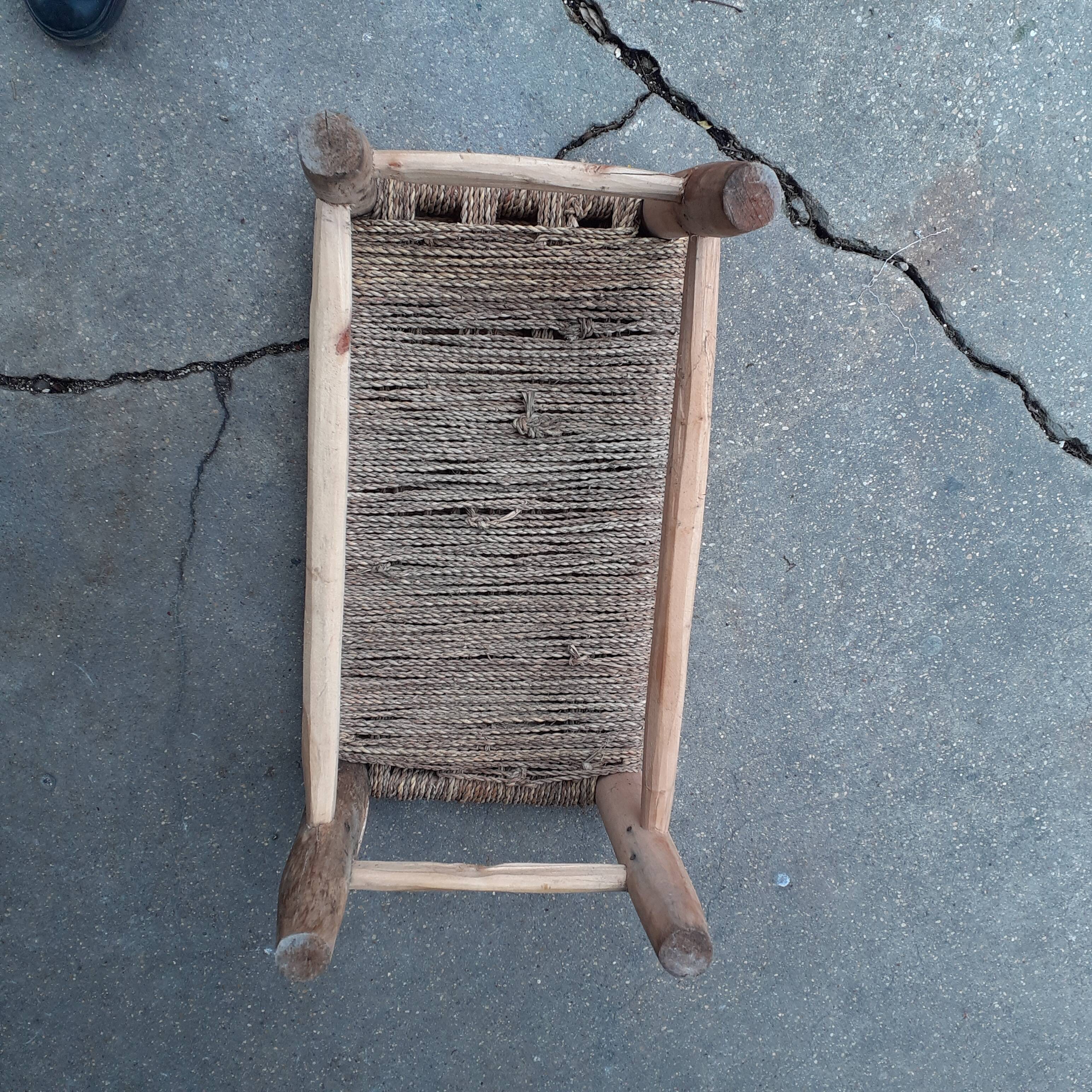 Artisan bench acacia and ropes