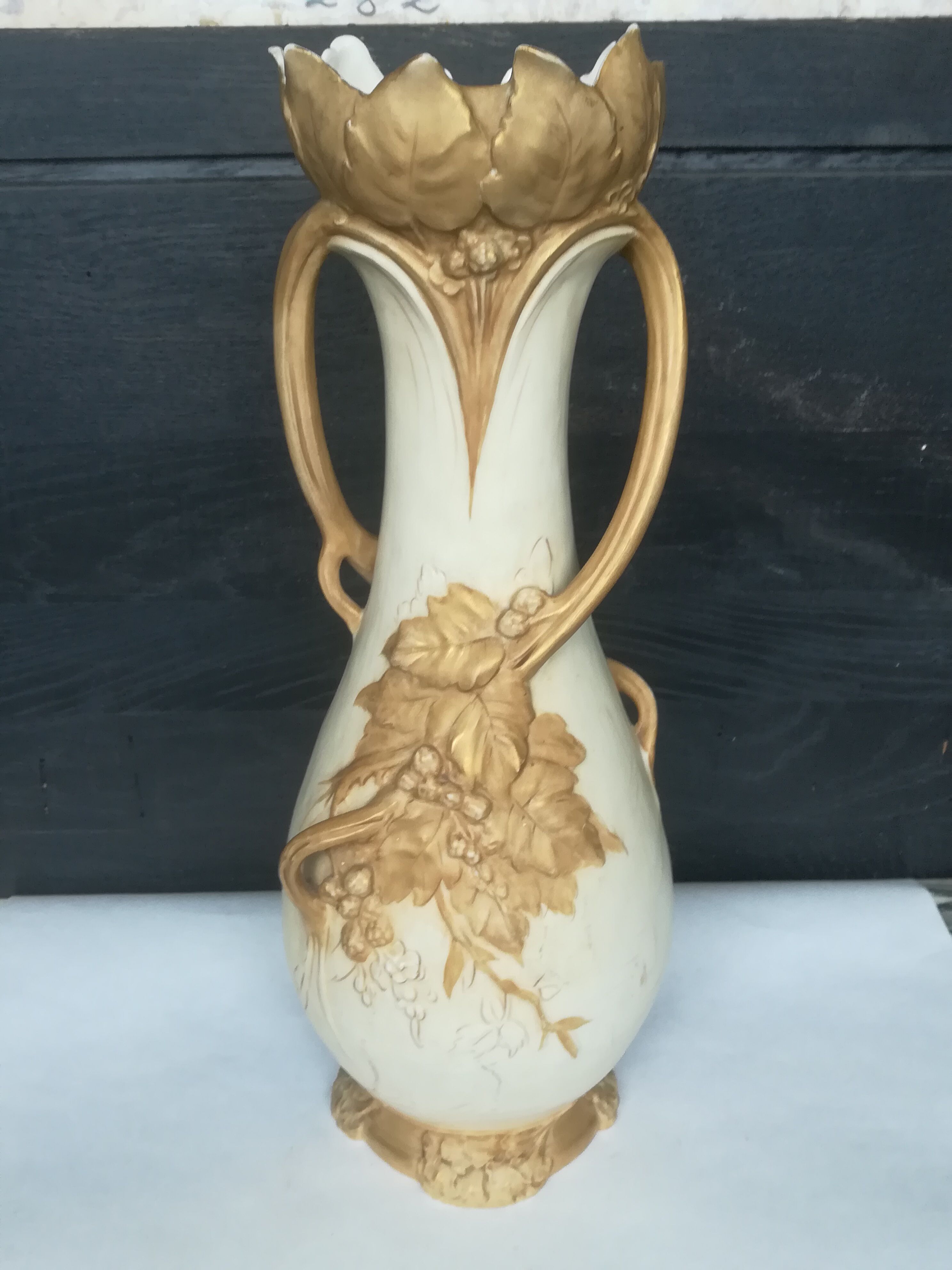 Royal Dux art nouveau porcelain vase