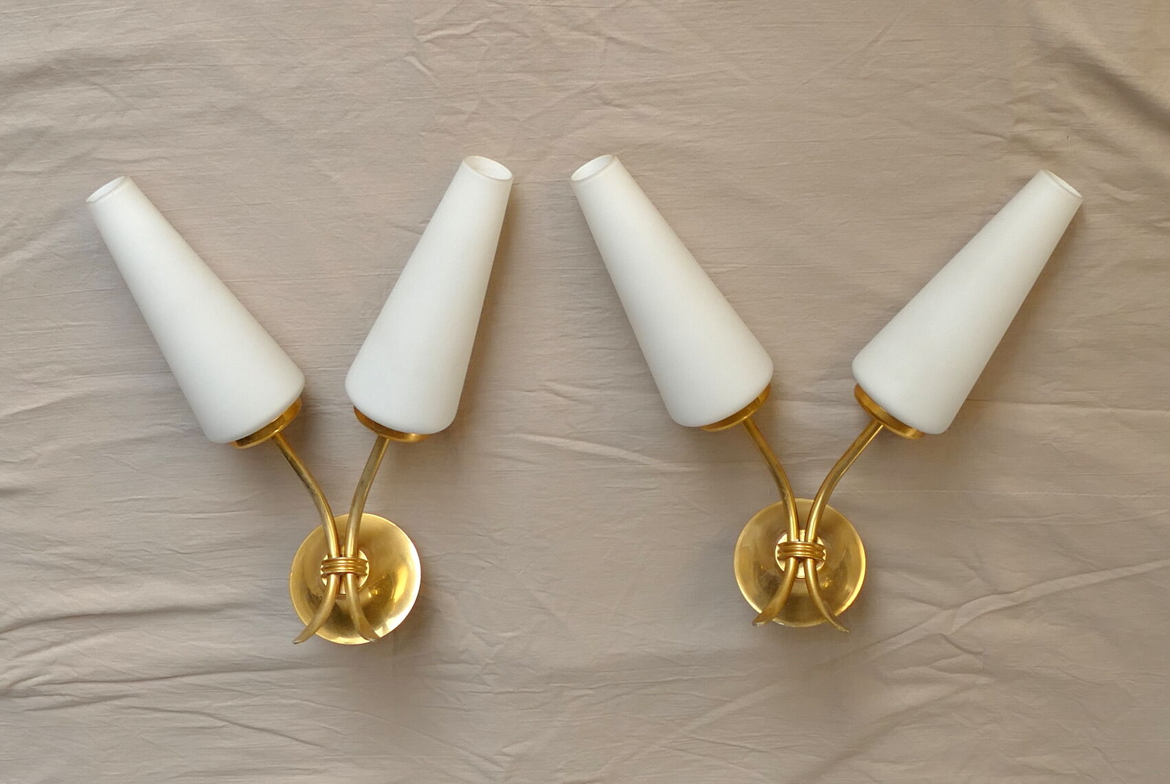 Pair of 2 lights of modernist style 1950