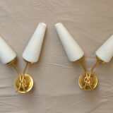 Pair of 2 lights of modernist style 1950