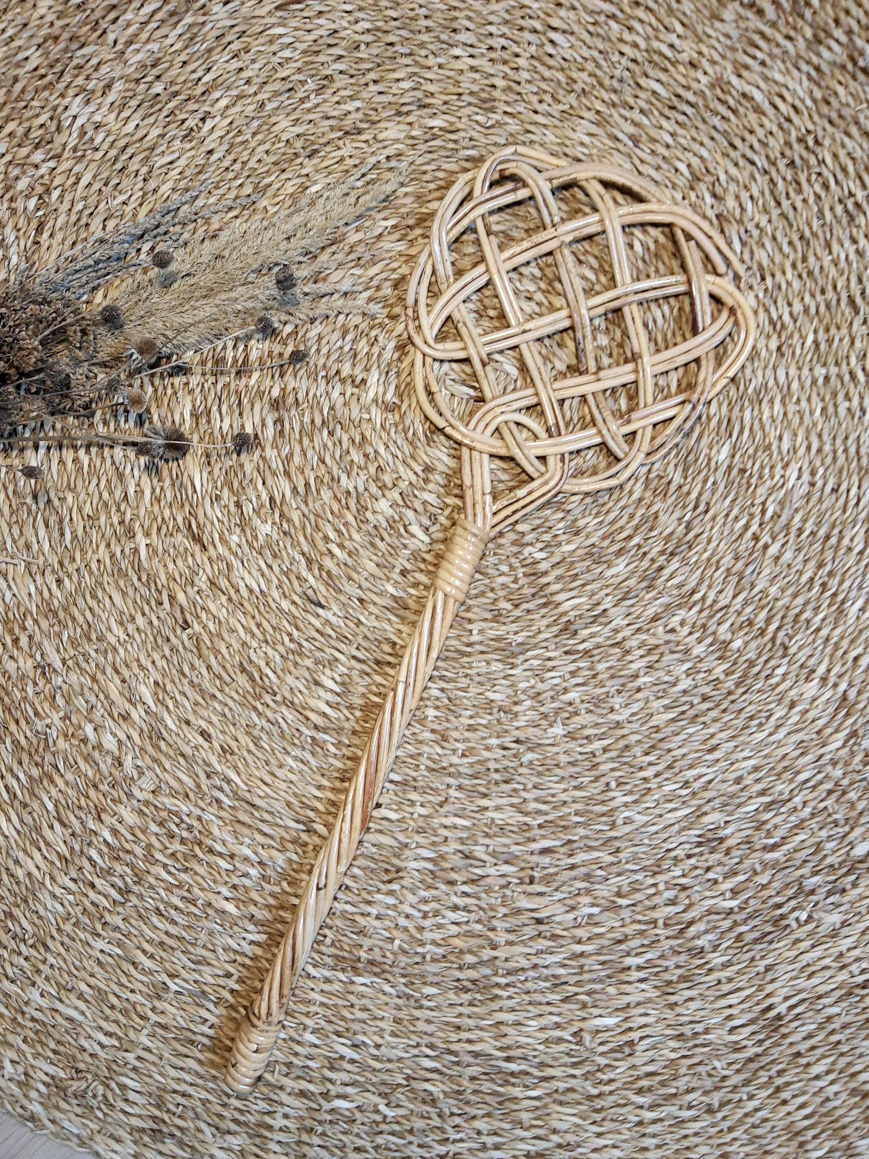 Old tape carpet/beater vintage rattan tap