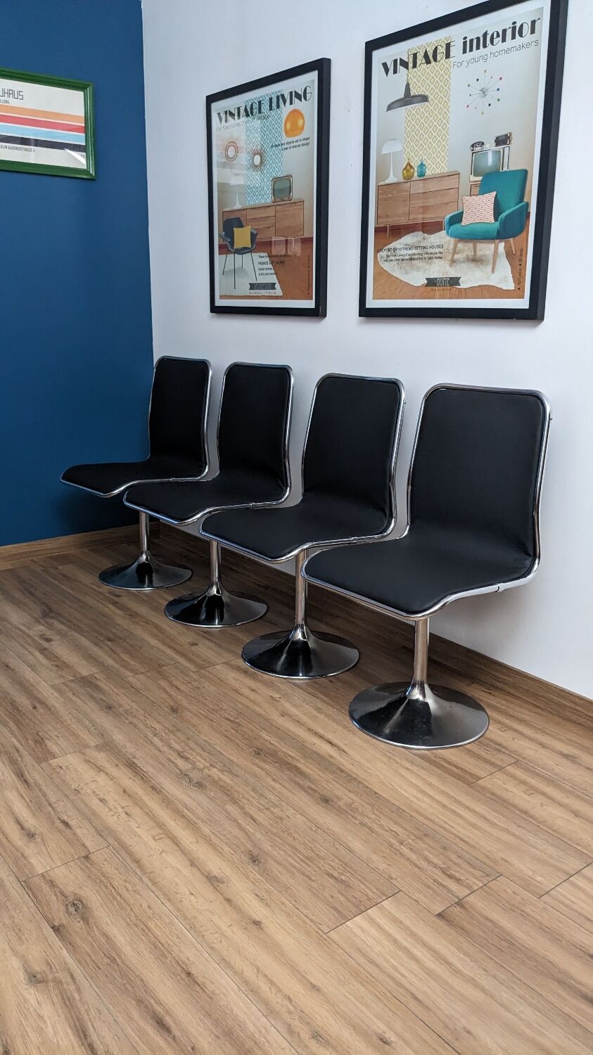 4 vintage swivel chairs