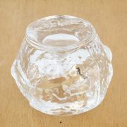 Moulded glass candle holder