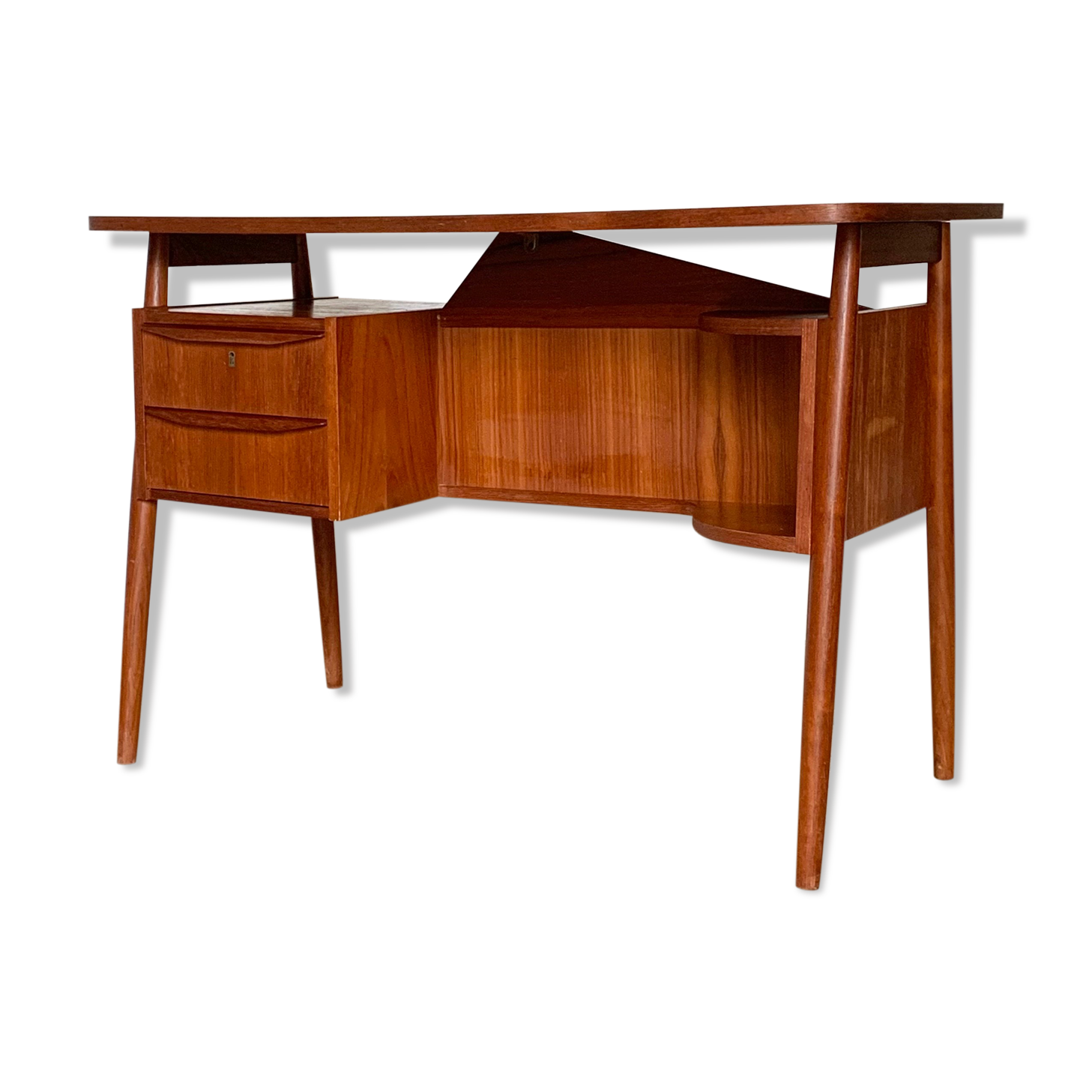 Vintage Scandinavian teak desk Gunnar Nielsen Tibergaard