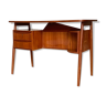 Vintage Scandinavian teak desk Gunnar Nielsen Tibergaard