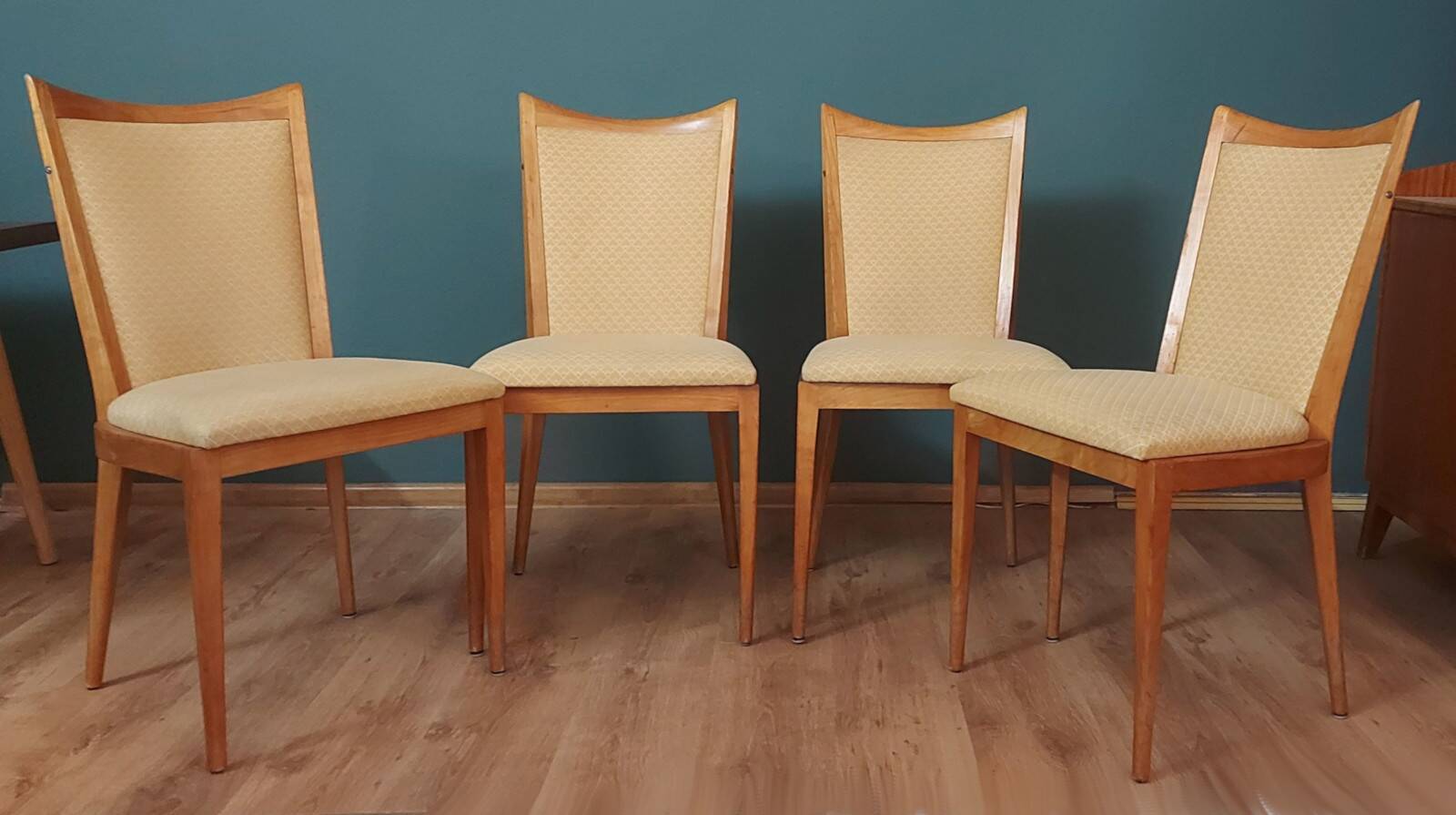 Ensemble de 4 chaises modernes, Danemark, années 1950