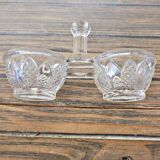 Vintage glass salt and pepper shaker (double salt cellar)