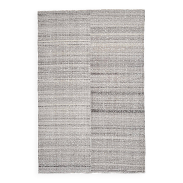 Kilim turc crème 210x140 cm, kilim fabriqué en Turquie, laine biologique crème