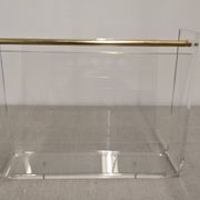 Acrylic magazine rack by David Lange, France circa 1970.