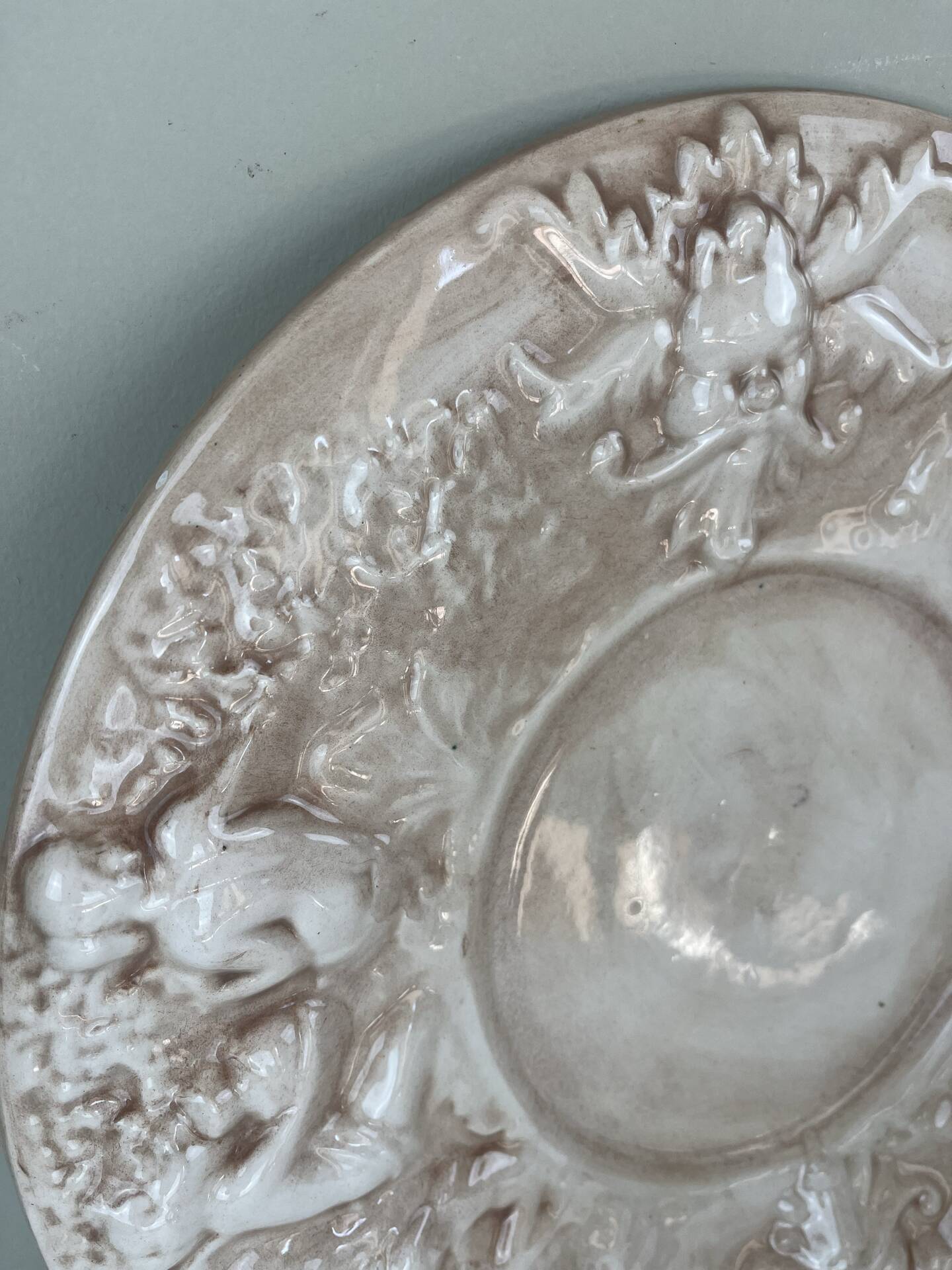 Ensemble Capodimonte – Coupe sur piédouche et plat décoratif
