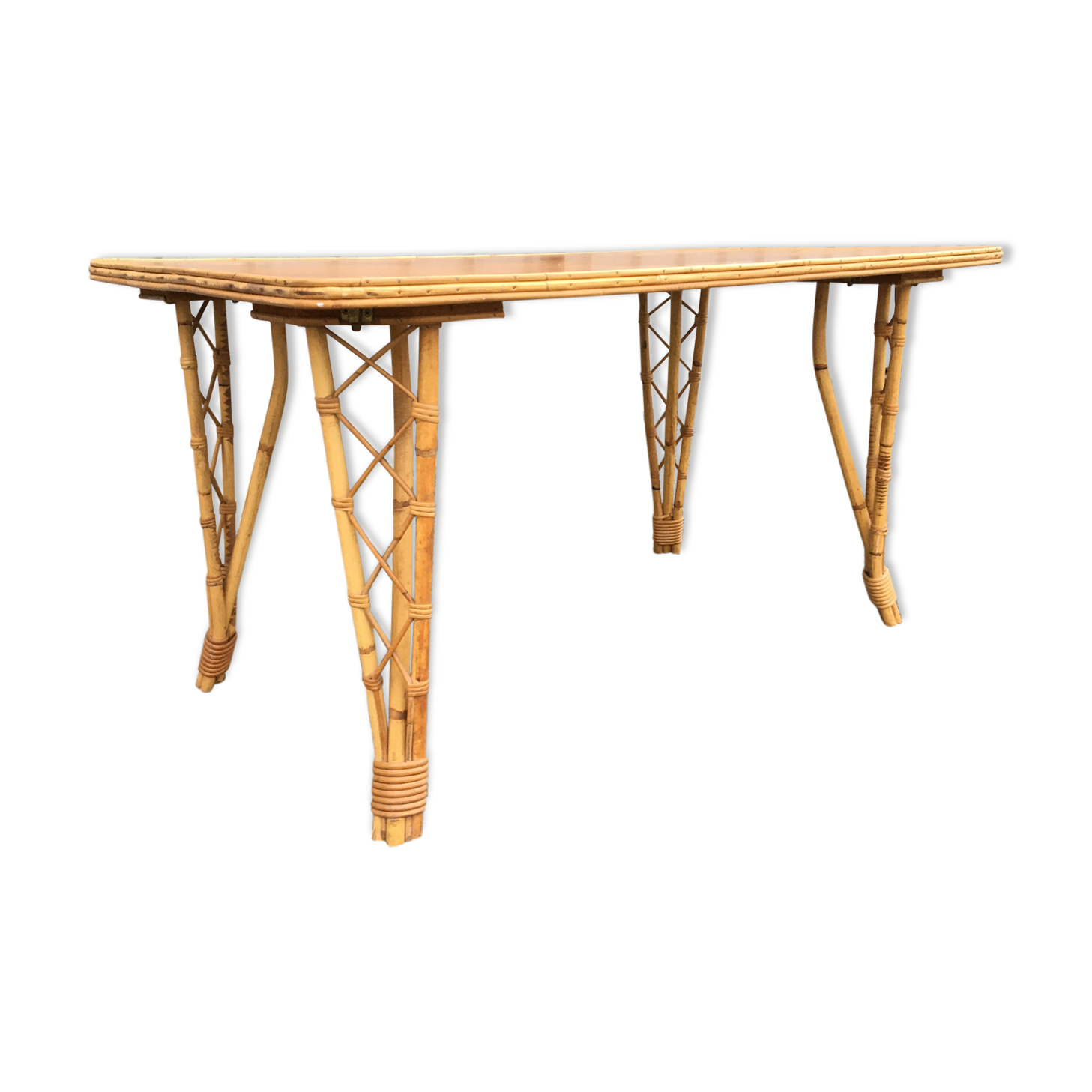 Rattan dining table