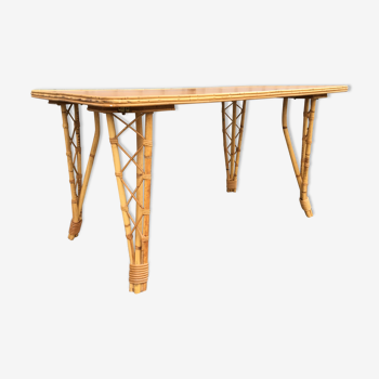 Rattan dining table