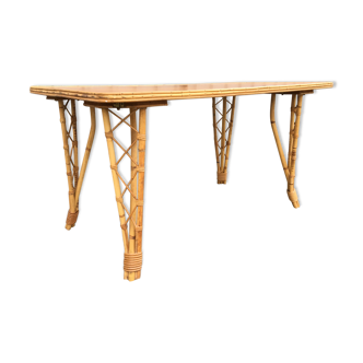 Rattan dining table