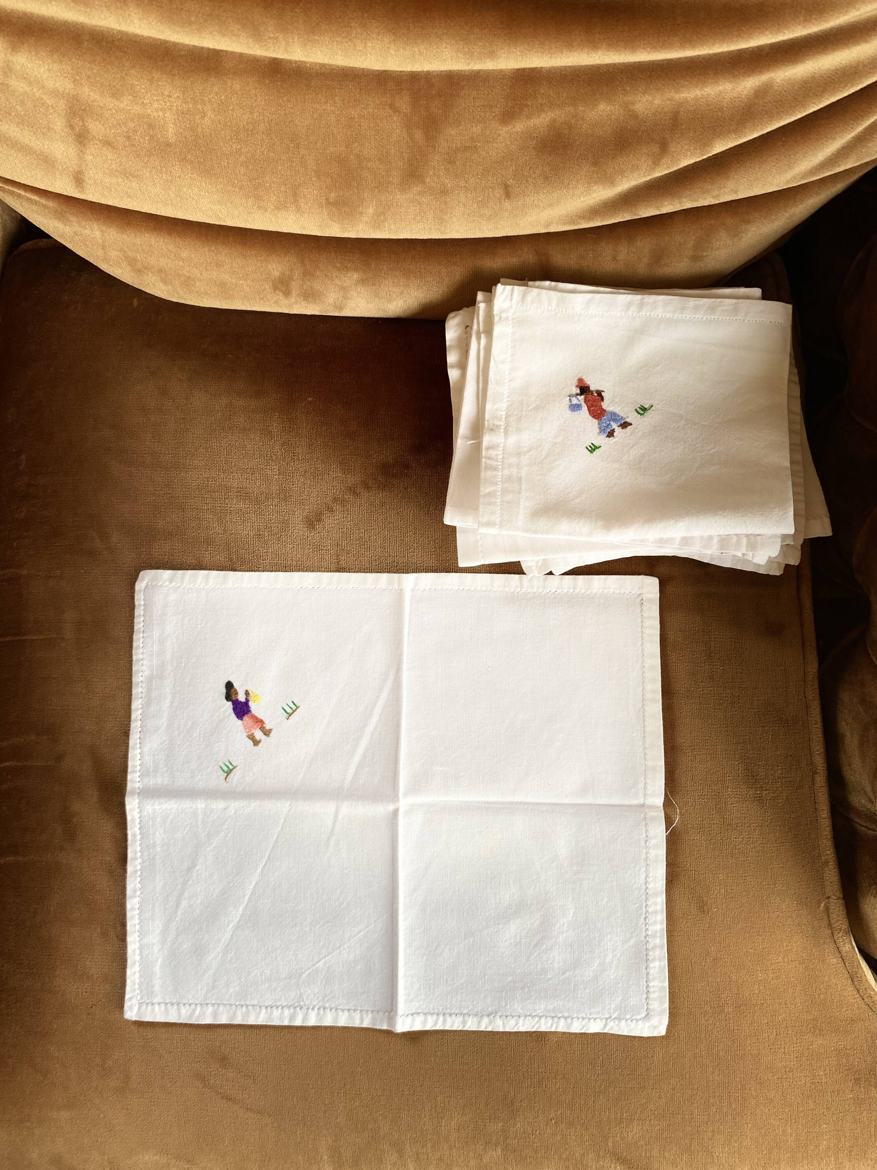 Embroidered napkins