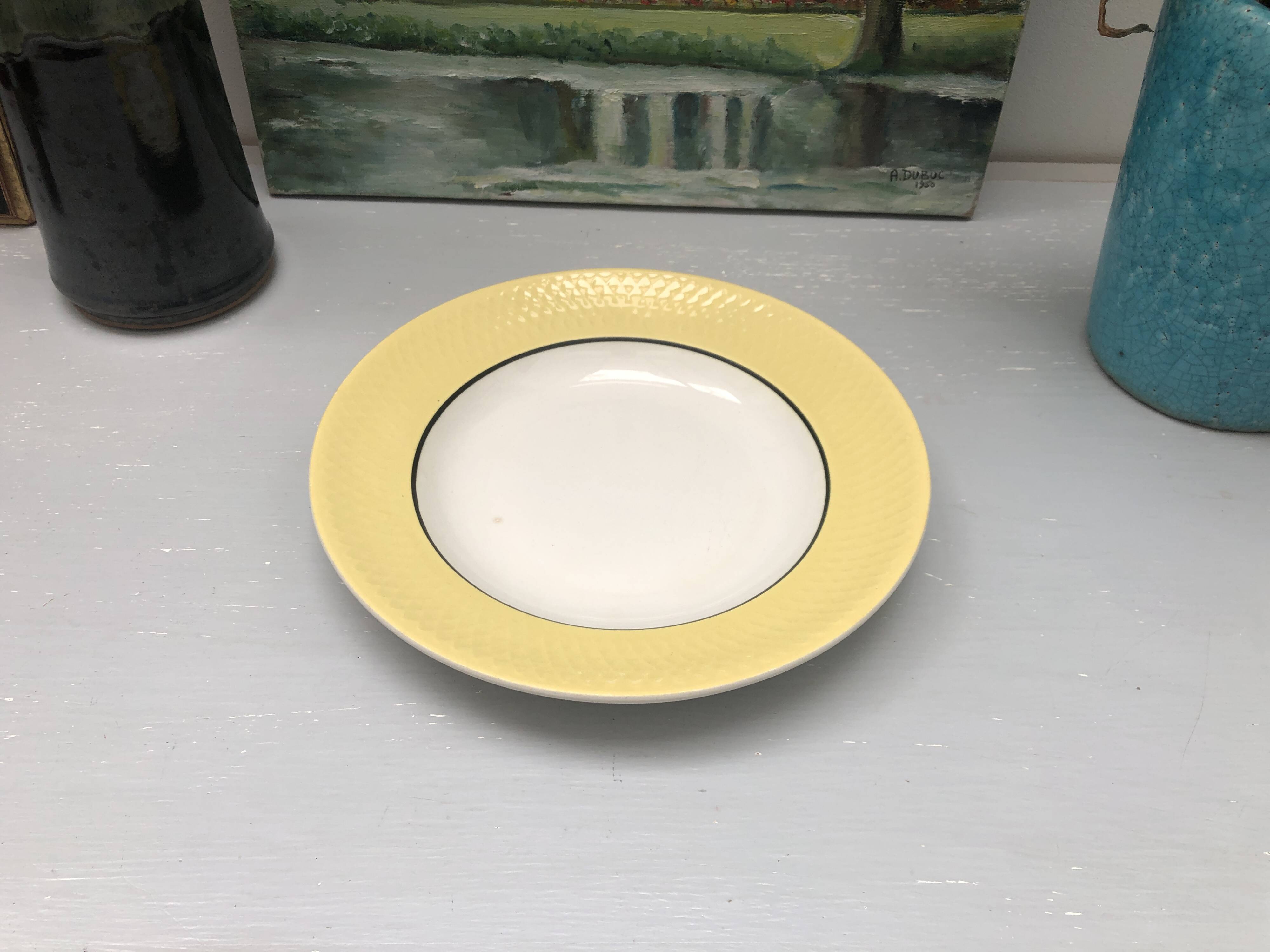 Plate signed France Moulin des Loups