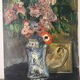 Bouquet de fleurs sur un entablement, signée
