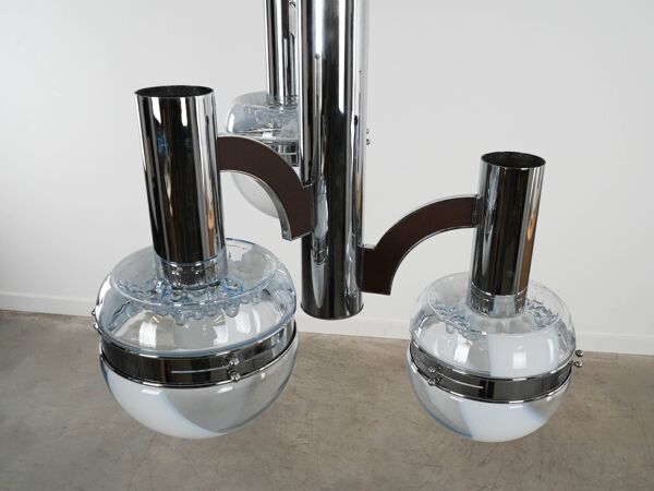 Lustre de style futuriste, verre de Murano, années 1970, fabriqué en Italie