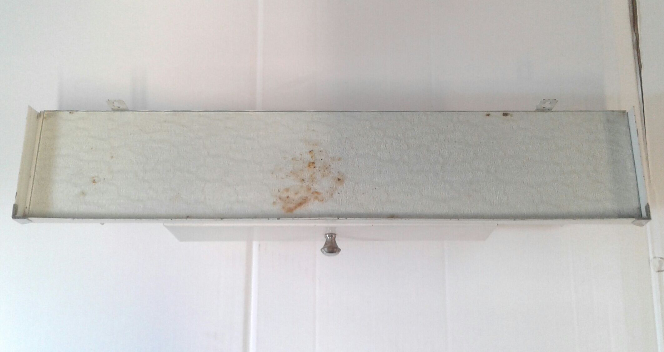 Vintage metal bathroom shelf