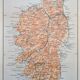 Corsica, original map printed in 1906.